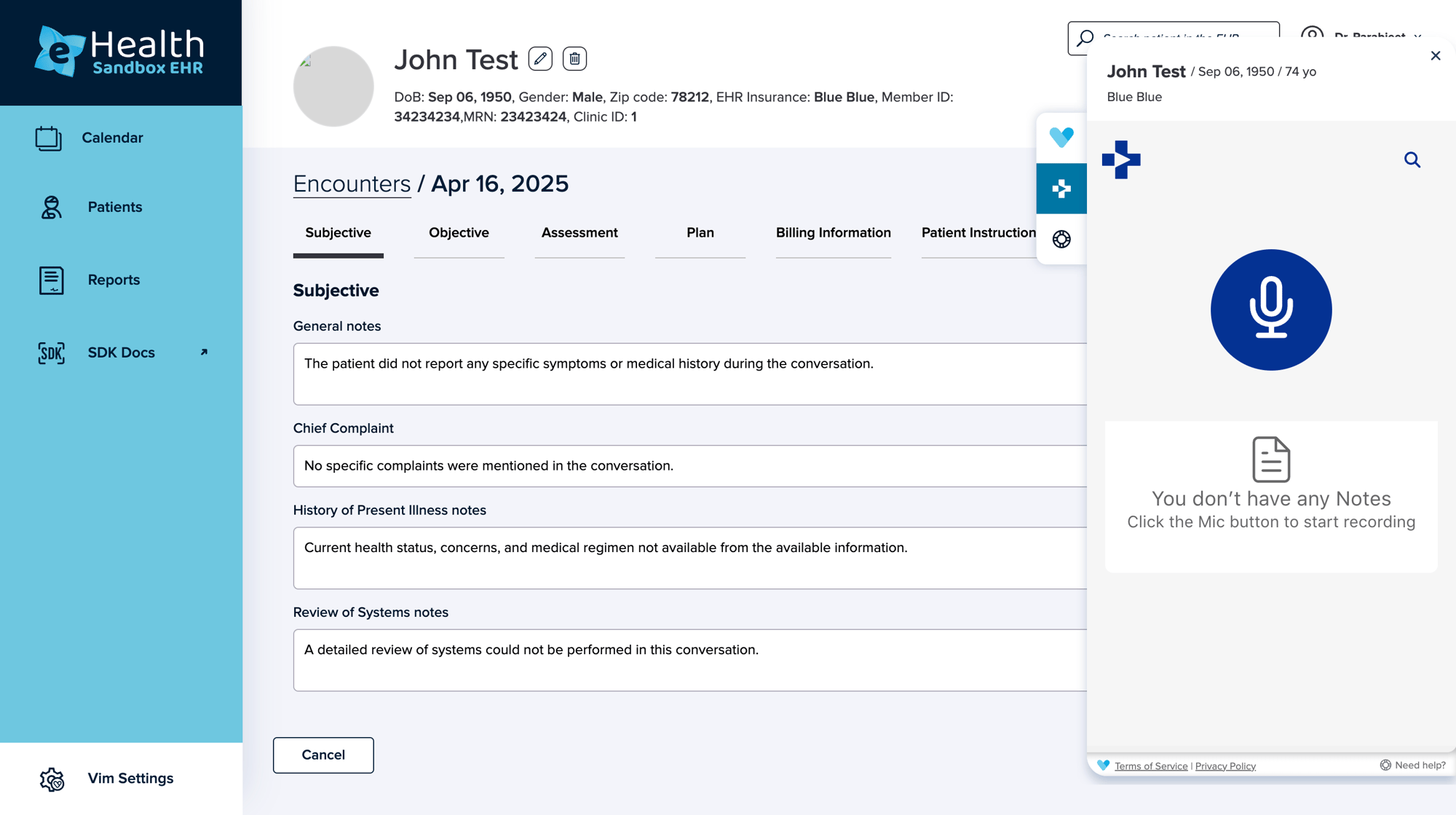 clinical notes clinical notes